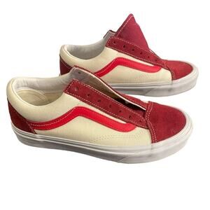 Vans Sneakers Unisex 6/4.5 Retro Skateboarding Low Top Lace Up Shoes Red White